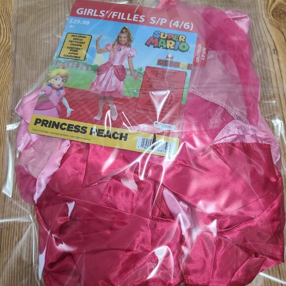 Princess Peach Halloween Costume Size S(4/6) - Picture 7 of 10